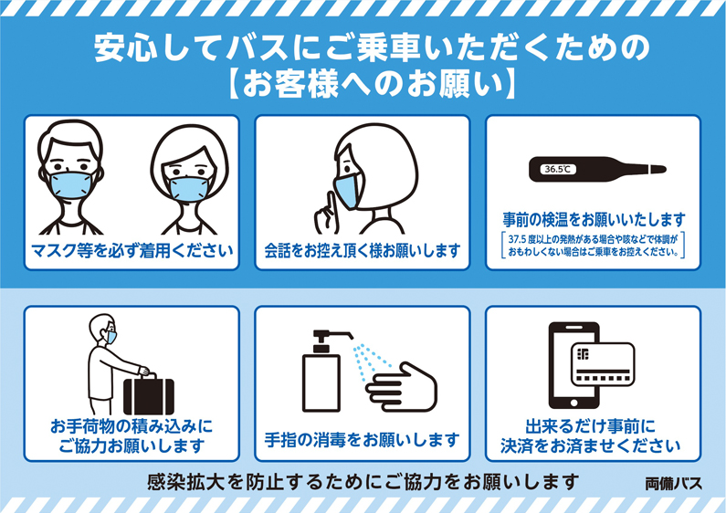 新型コロナ対策 両備バス